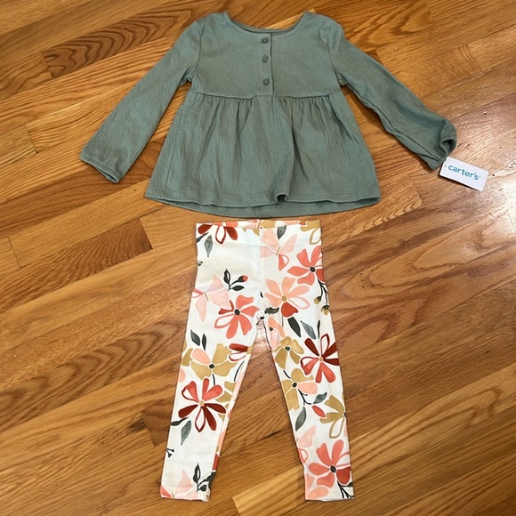 Carter's Other - Carter’s toddler girls 2t/2A 2 piece set. Long sleeve top & bottoms. NWT!